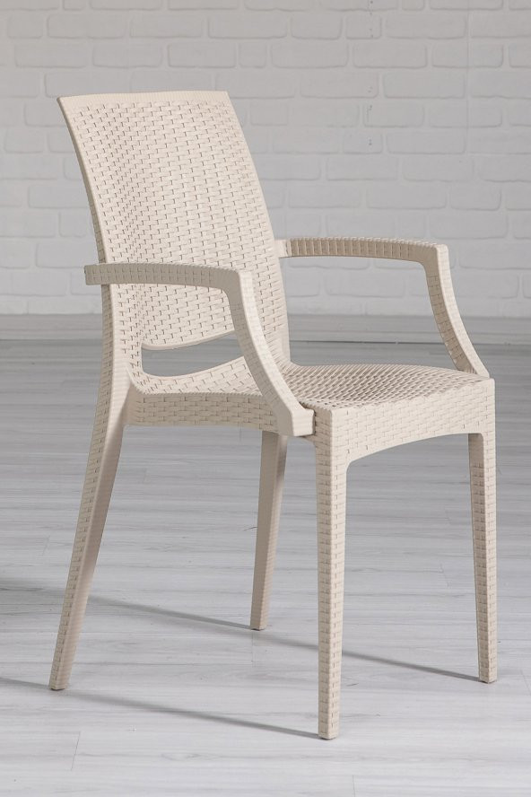 SANDALİE 2 Adet Rattan Lüx Cappucino Sandalye / Balkon-Bahçe-Teras - 2