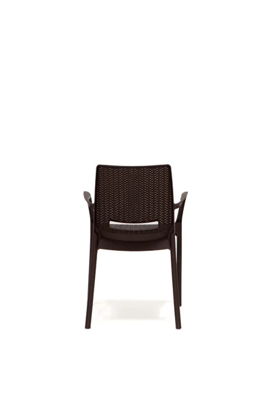 SANDALİE 2 Adet Rattan Lüx Kahve Sandalye / Balkon-Bahçe-Teras - 4