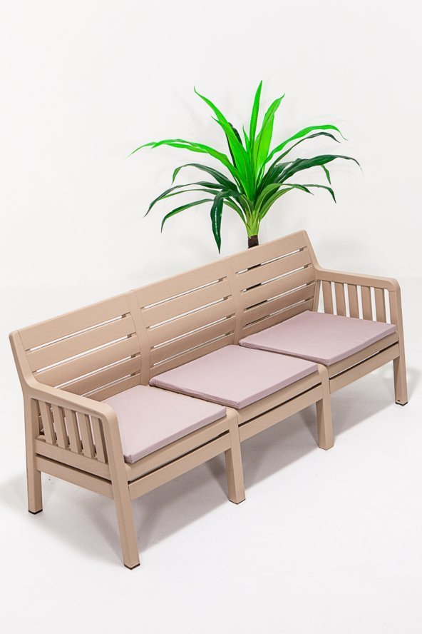 Lara 3'lü Koltuk Balkon&Teras Bahçe Koltuk / Cappucino