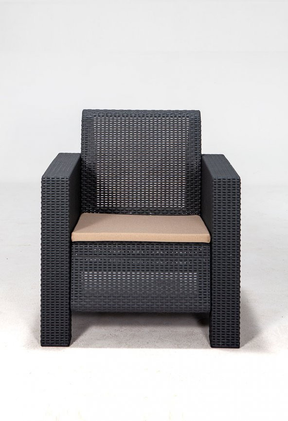 SANDALİE  Aksu Tekli 1 Kişilik Koltuk Balkon&Teras Bahçe Koltuk / Antrasit - 2