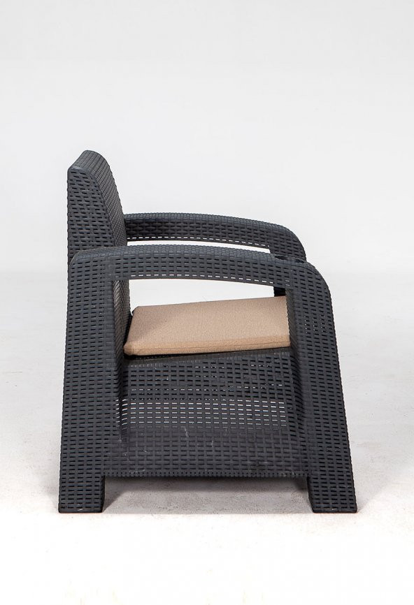 SANDALİE Olimpos Tekli 1 Kişilik Koltuk Balkon&Teras Bahçe Koltuk / Antrasit - 3