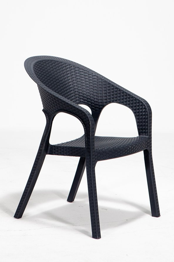 SANDALİE Garden 80x80 Bahçe&Balkon&Teras Masa Seti - Antrasit - 2