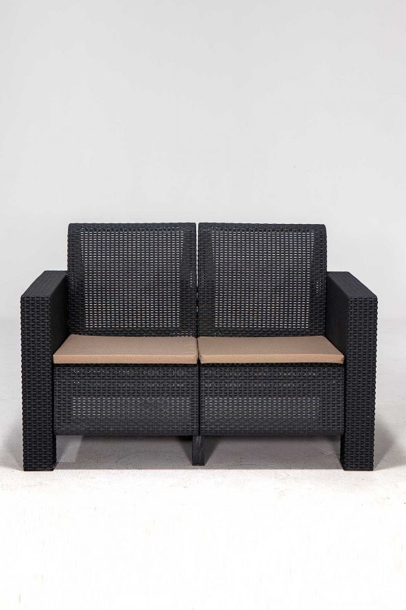 SANDALİE Aksu 2li Bahçe&Balkon Koltuk / Antrasit - Resim 2