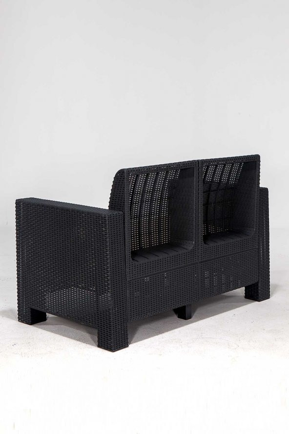 SANDALİE Aksu 2li Bahçe&Balkon Koltuk / Antrasit - Resim 3