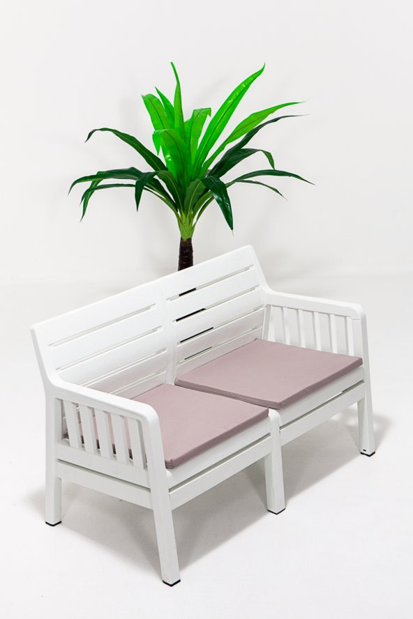 MOBETTO Home Balkon, Bahçe, Cafe Oturma Grubu 2 Li Koltuk -beyaz