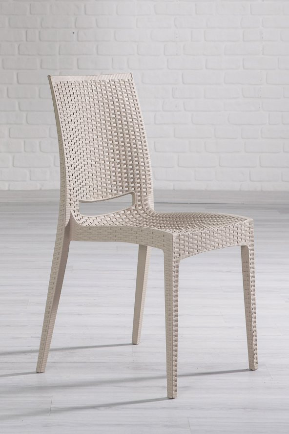 SANDALİE Rattan Small Camlı Cappucino Masa Takımı Bahçe&balkon 1 Camlı Masa + 4 Sandalye - 2