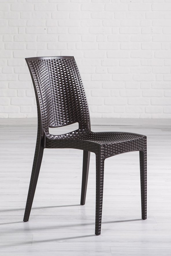 SANDALİE Rattan Large Kahve Masa Takımı Bahçe&Balkon 1 Masa + 6 Sandalye - 2