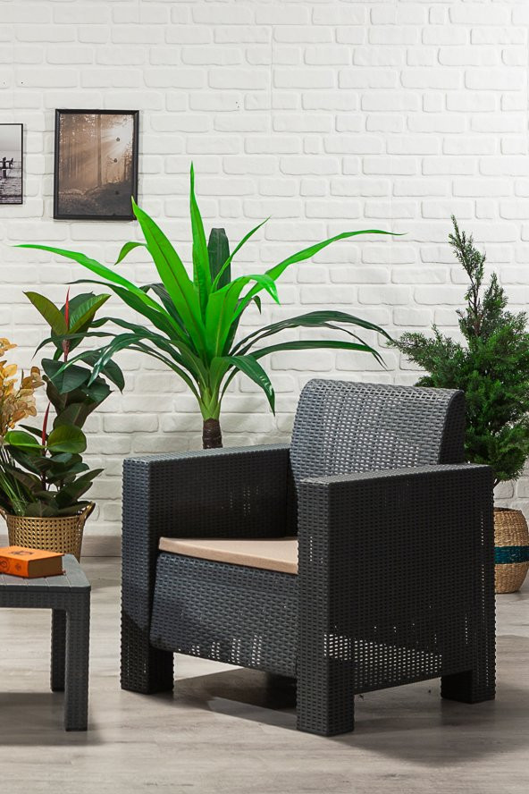 SANDALİE Aksu 2+1+1+S Balkon&Teras Bahçe Mobilyası / Antrasit - 3