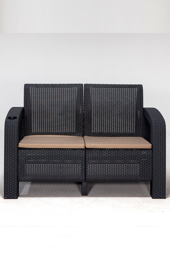 SANDALİE Olimpos 2li Koltuk Balkon&Teras Bahçe Mobilyası / Antrasit - 3