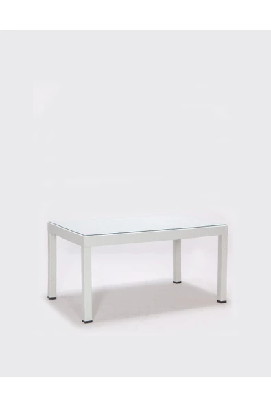 SANDALİE Rattan Large Lüx Camlı Beyaz Masa Takımı Bahçe&balkon 1 Camlı Masa + 6 Sandalye - 2