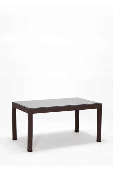 Sandalie Rattan Large Lüx Camlı Kahve Masa Takımı Bahçe&balkon 1 Camlı Masa + 6 Sandalye - 2