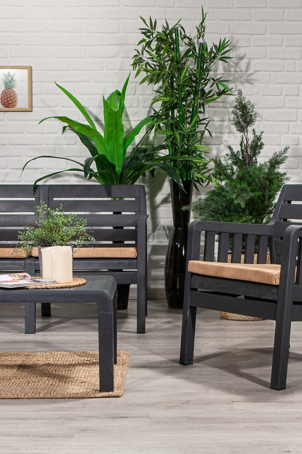 Sandalie Lara 3+1+1+S Minderli Bahçe ve Balkon Takımı - 2