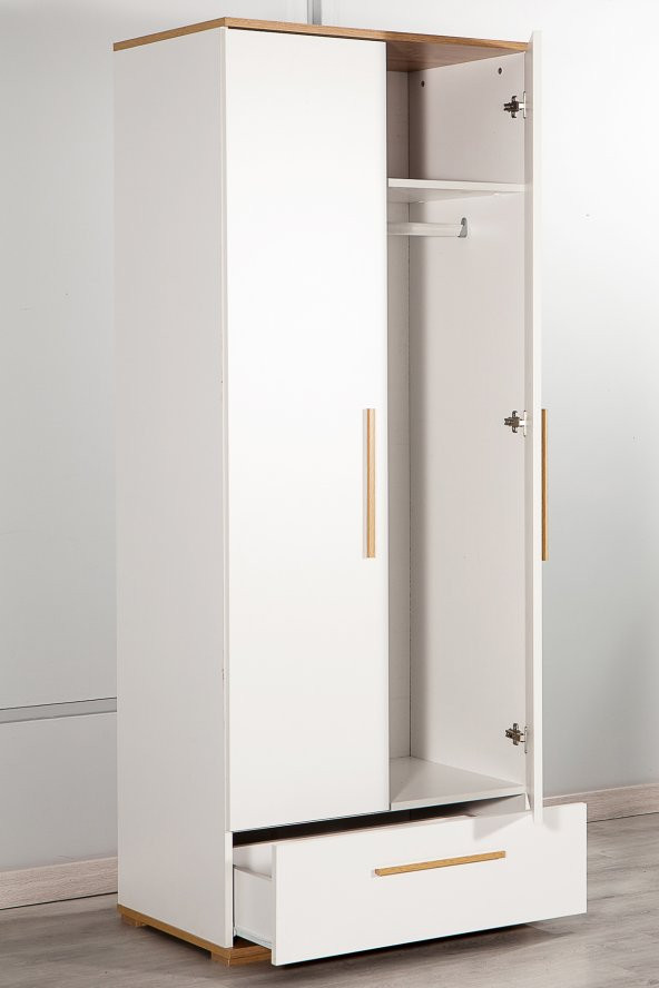 SANDALİE Eva 201 - 2 Kapaklı 1 Çekmeceli Gardırop - 2