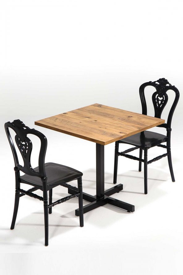 SANDALİE Tango Açık Ceviz / Carisma Yeni Nesil Exstra Kullanışlı Masa Takımı - Siyah ürün görseli