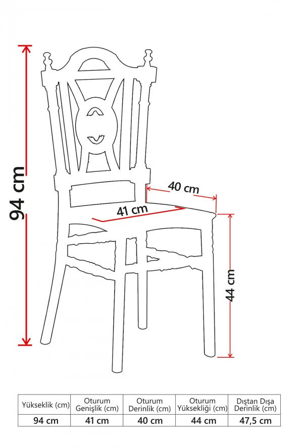SANDALİE Arda / Keops Mutfak Masa Takımı 1 Masa 4 Sandalye - Beyaz - 3