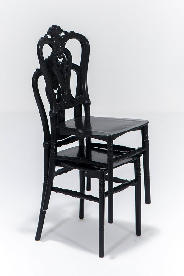 SANDALİE 4 Adet Carisma Siyah Sandalye / Balkon-Bahçe-Mutfak - 3