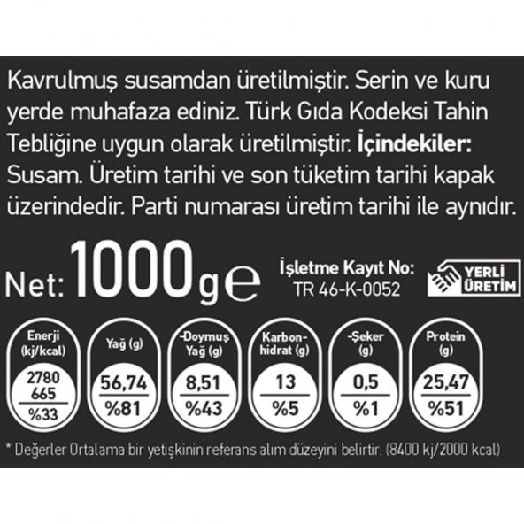 Doğal Tahin 1000 Gr - 3