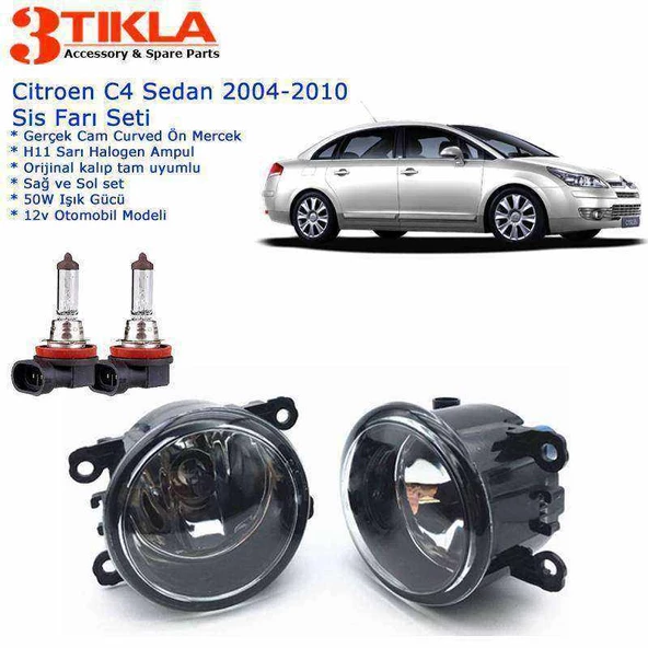 Citroen C4 2010 Sis Farı Set  Oem:  8200074008