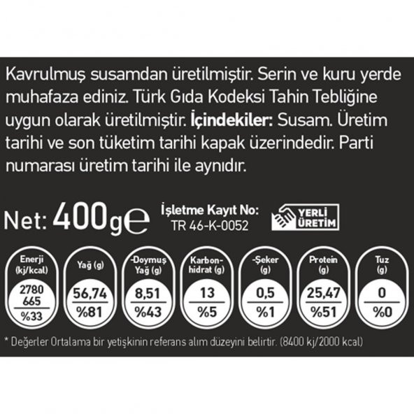 Doğal Tahin 400 Gr - 3