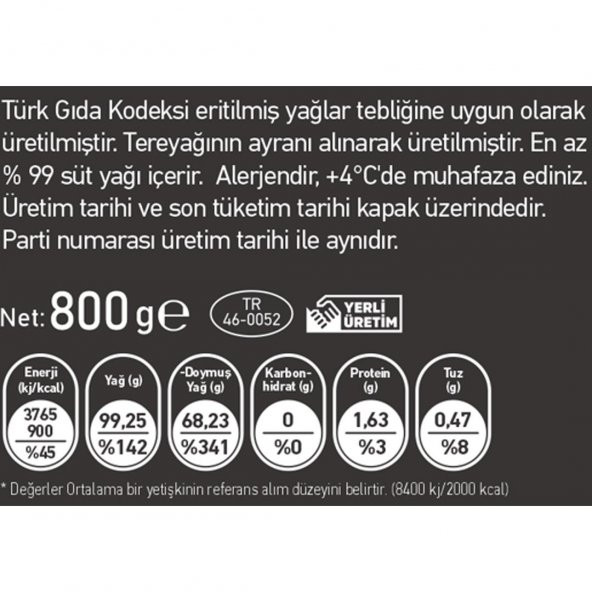 Sade Yağ 800 Gr - 3
