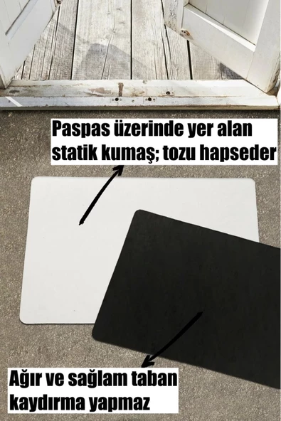 Esnature Sarmaşık Desenli Kapı Paspası Önü Paspası 45x70 Cm - 2