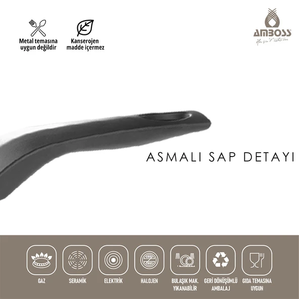 Mocca Granit Kaplama Krep Tavası 26 cm - Resim 4