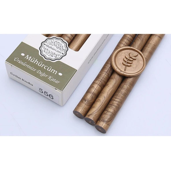 Mühür Mumu Çubuk 11mmx120mm 10lu Paket Model:556 AÇIK BRONZ ALTIN