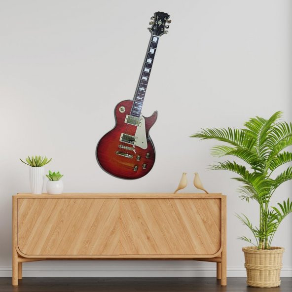 Veraart Işıklı  Uv Baskılı Duvar Dekorlu Gece Lambası Gitar 90 cm - 2