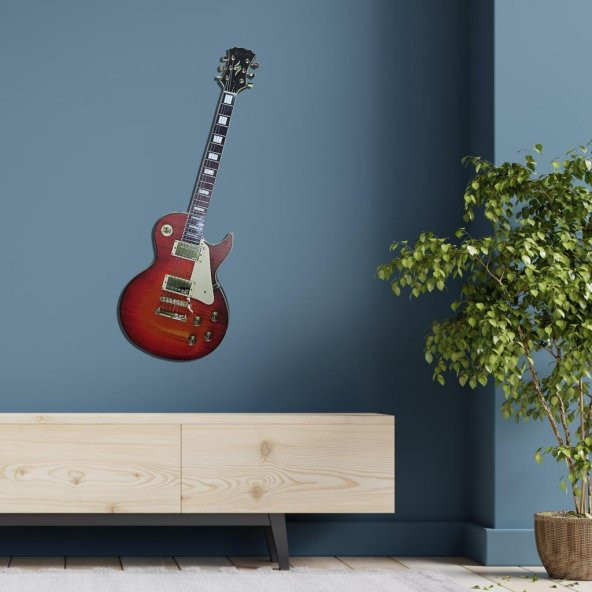 Veraart Işıklı  Uv Baskılı Duvar Dekorlu Gece Lambası Gitar 90 cm - 3