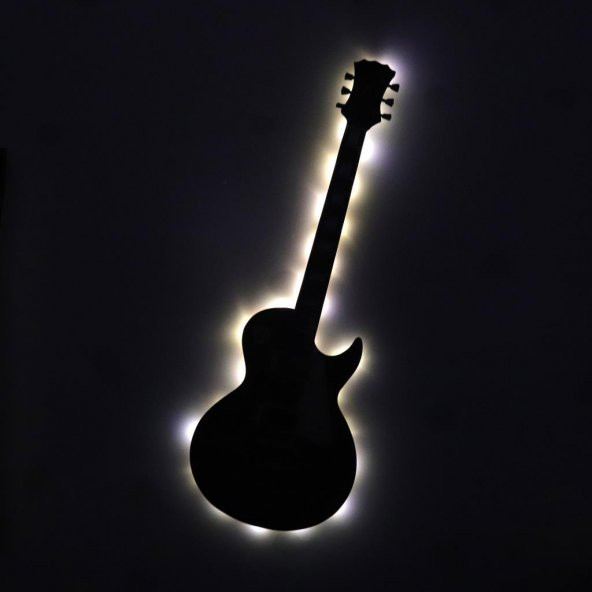 Veraart Işıklı  Uv Baskılı Duvar Dekorlu Gece Lambası Gitar 90 cm - 5