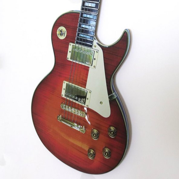 Veraart Işıklı  Uv Baskılı Duvar Dekorlu Gece Lambası Gitar 90 cm - 6