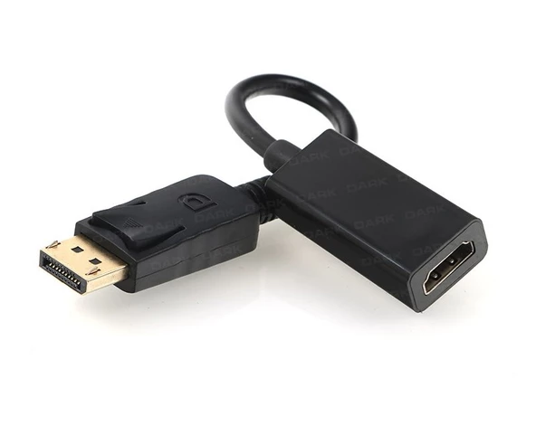 Dark DisplayPort to HDMI Dişi Kablo