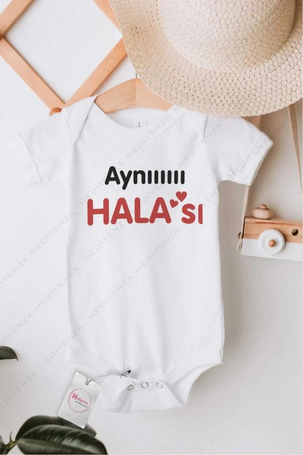 Aynı Halası Hediyenza Özel Tasarım Bebek Zıbın Pamuklu Çıtçıtlı Body Bebek Hediye ürün görseli 1
