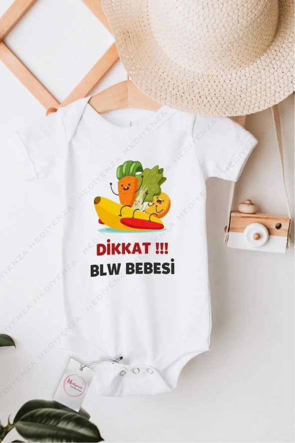 Dikkat BLW Bebesi Hediyenza Özel Tasarım Bebek Zıbın Pamuklu Çıtçıtlı Body Bebek Hediye