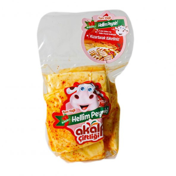 Tam Yağlı Biberli Hellim Peyniri 500 Gr