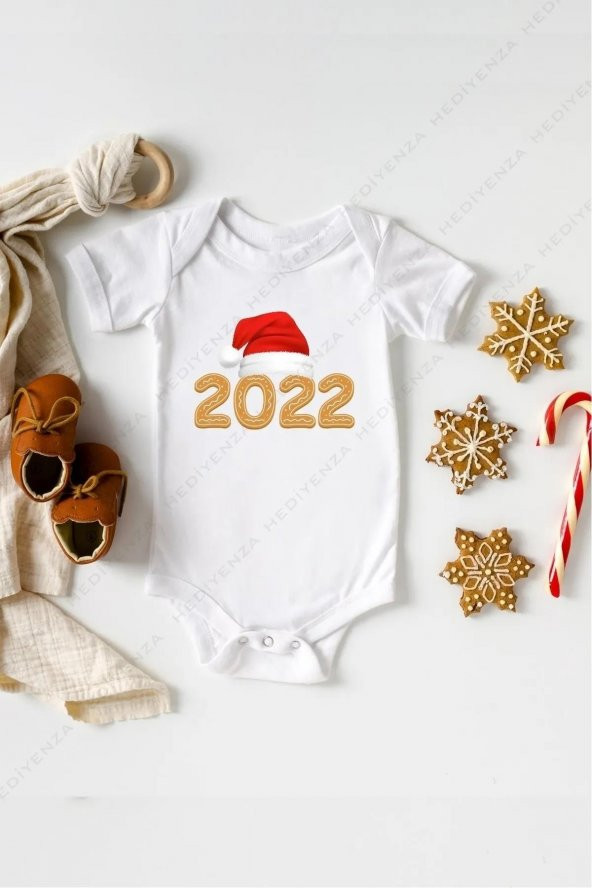 Yeni Yıl Hediyenza Özel Tasarım Bebek Zıbın Pamuklu Çıtçıtlı Body Bebek Hediye - 1