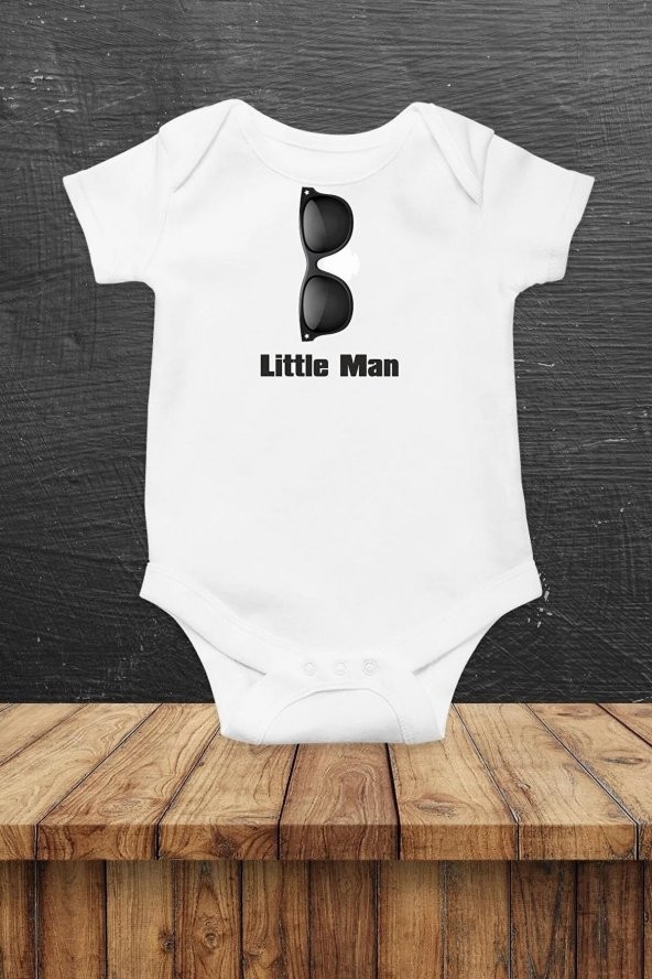 Little Man Hediyenza Özel Tasarım Bebek Zıbın Pamuklu Çıtçıtlı Body Bebek Hediye