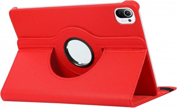 Xiaomi Mi Pad 5 Kılıf 360 Dönerli Standlı Kapaklı+ Temperli Cam Ekran Koruyucu + Kalem - 8