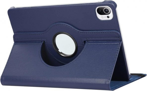 Xiaomi Mi Pad 5 Kılıf 360 Dönerli Standlı Kapaklı+ Temperli Cam Ekran Koruyucu + Kalem - 11