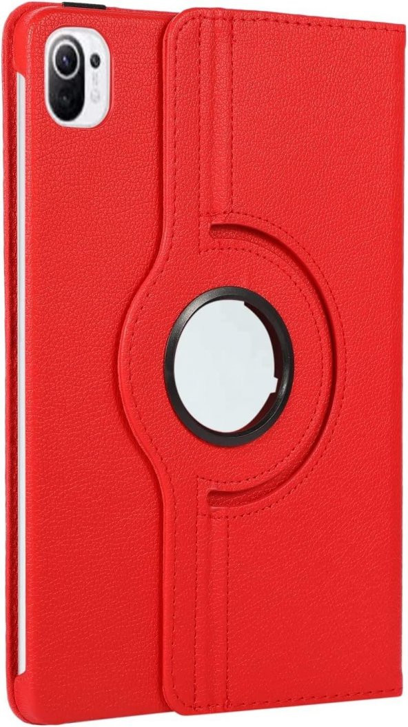 Xiaomi Mi Pad 5 Kılıf 360 Dönerli Standlı Kapaklı+ Temperli Cam Ekran Koruyucu + Kalem - 12