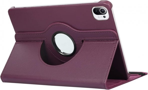 Xiaomi Mi Pad 5 Kılıf 360 Dönerli Standlı Kapaklı+ Temperli Cam Ekran Koruyucu + Kalem - 2