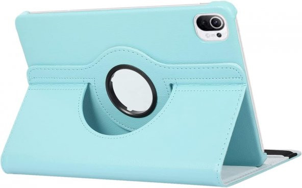 Xiaomi Mi Pad 5 Kılıf 360 Dönerli Standlı Kapaklı+ Temperli Cam Ekran Koruyucu + Kalem - 3