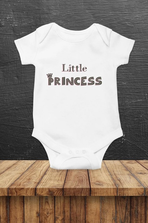 Little Princess Hediyenza Özel Tasarım Bebek Zıbın Pamuklu Çıtçıtlı Body Bebek Hediye