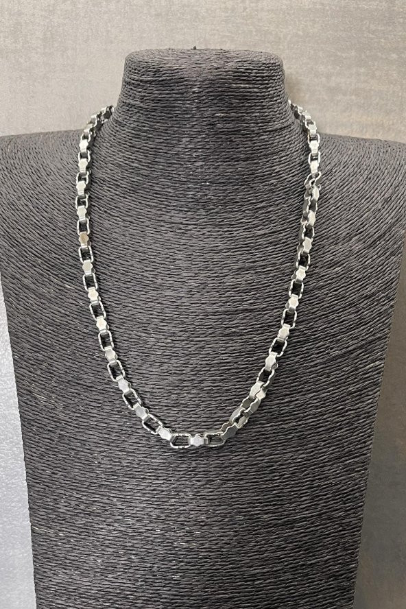 FRNCH 316L Çelik İtalyan Model Gümüş Renkli Erkek Kolye FRJ30569-669-A - 2