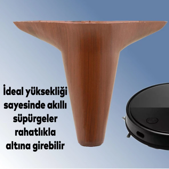 Aspen 6lı Set Mobilya TV Ünitesi Çekyat Koltuk Kanepe Destek Ayağı 12 cm Kahverengi Baza Ayak - 5