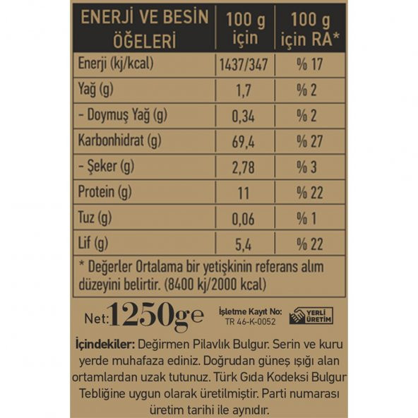 Pilavlık Bulgur 1250 Gr - 2
