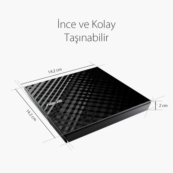ASUS DVD SDRW-08D2S-U LITE SLIM USB 2.0 SİYAH - 6