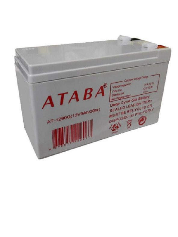 AKÜ 12V 9A JEL (15X9X6CM) ATABA AT-1290G