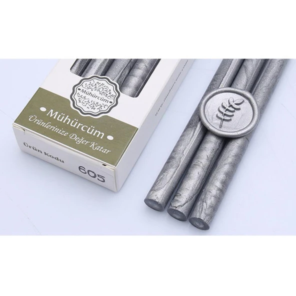 Mühür Mumu Çubuk 11mmx120mm 10 lu Paket Model: 605 GÜMÜŞ ürün görseli