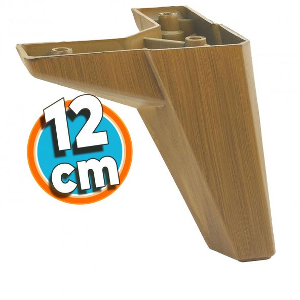 Mobilya Yatak Kanepe Sehpa Çekyat Baza TV Ünitesi Koltuk Ayağı Ahşap Desenli Koyu Ceviz 12 cm Ayak